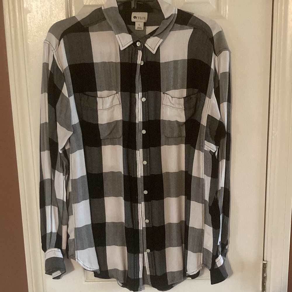 Buffalo plaid oversized shirt